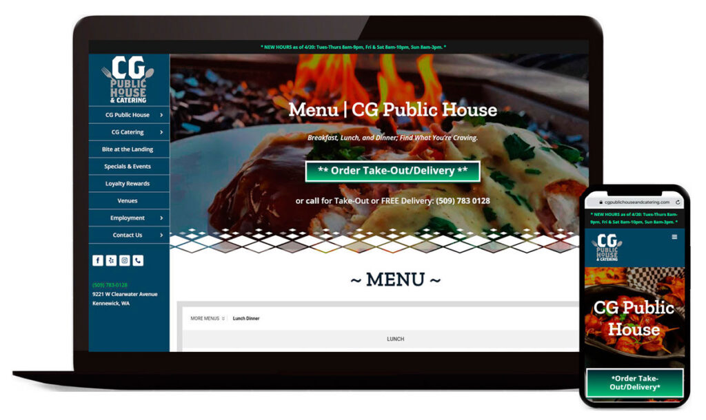 Restaurant & Catering Website Design | Eastern Washington