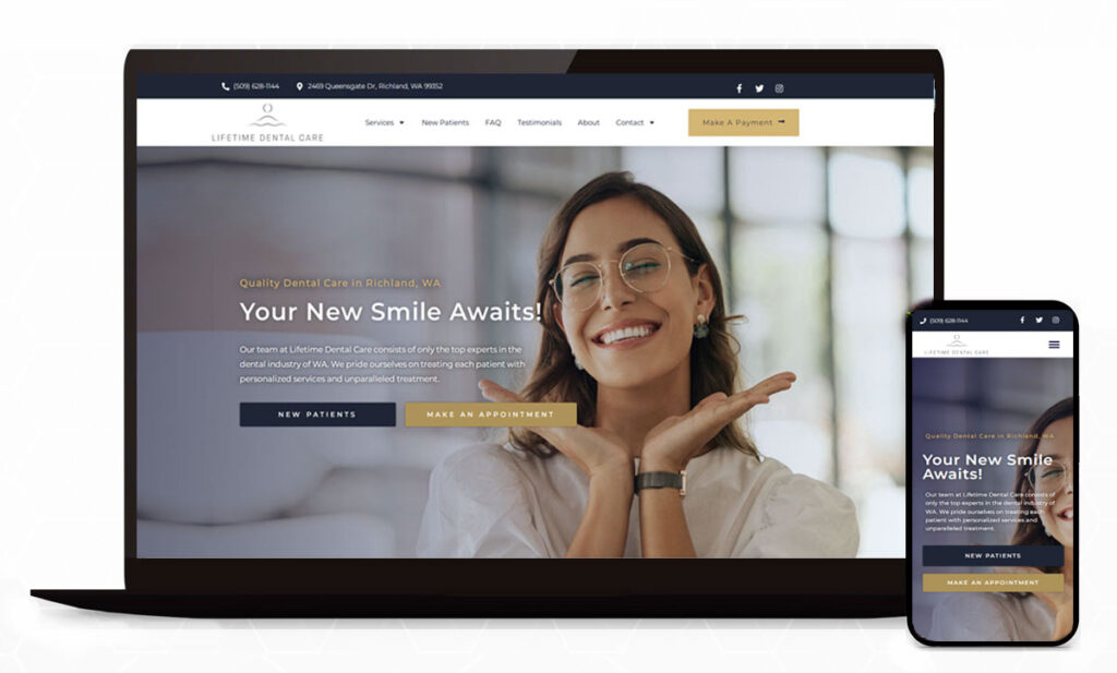 wordpress-website-build-design cosmetic-dentistry Lynnwood, Edmonds, Everett
